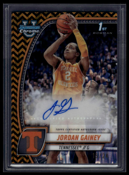 2024-25 Bowman University Chrome Jordan Gainey Auto Black and Gold Stealth /24