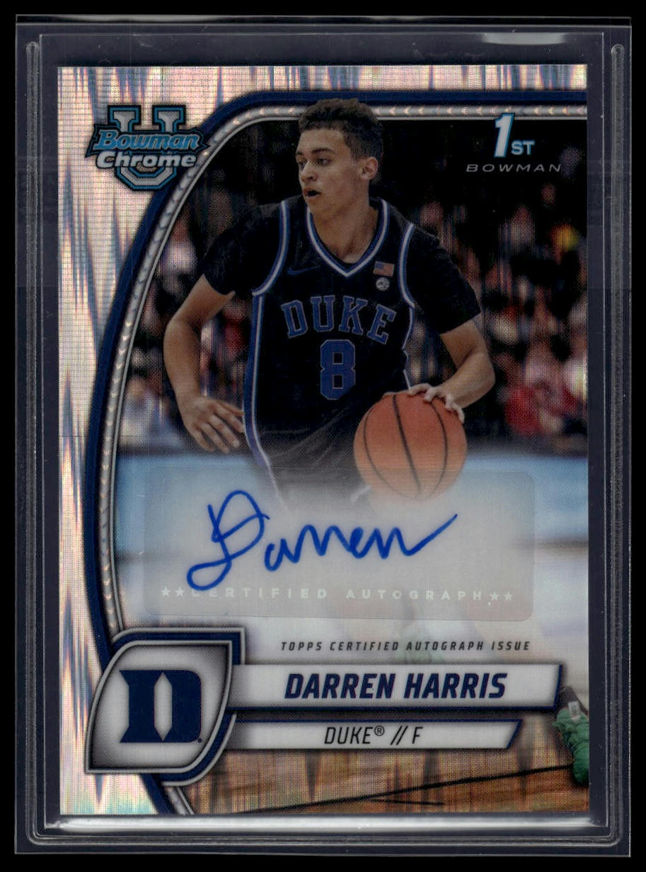 2024-25 Bowman University Chrome #18 Darren Harris Auto Stealth Refractor