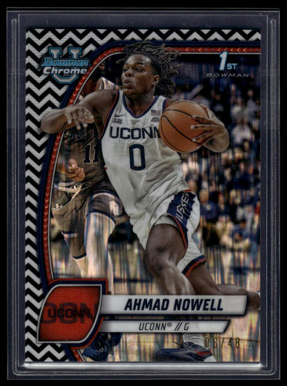 2024-25 Bowman University Chrome #2 Ahmad Nowell Black and White Stealth /48