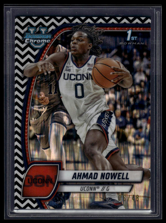 2024-25 Bowman University Chrome #2 Ahmad Nowell Black and White Stealth /48