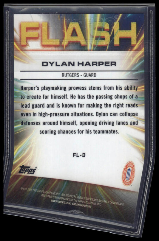 2024-25 Bowman University Chrome Dylan Harper Flash Black and White Stealth /48
