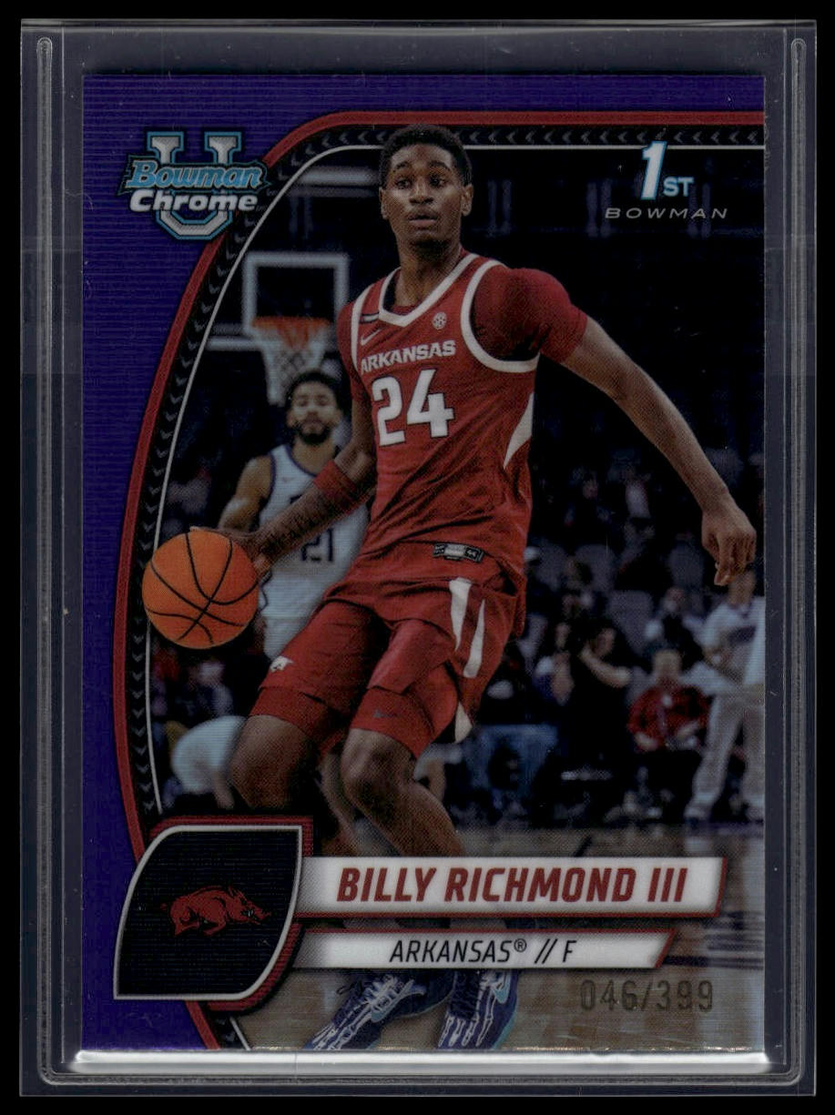 2024-25 Bowman University Chrome #10 Billy Richmond III Purple Refractor #/399