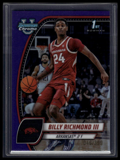 2024-25 Bowman University Chrome #10 Billy Richmond III Purple Refractor #/399