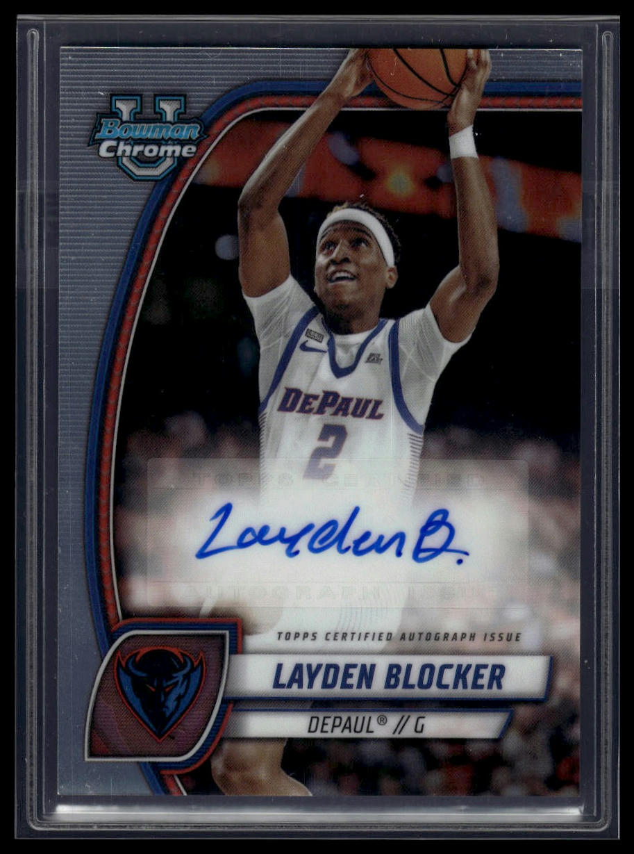 2024-25 Bowman University Chrome #95 Layden Blocker Prospects Autographs