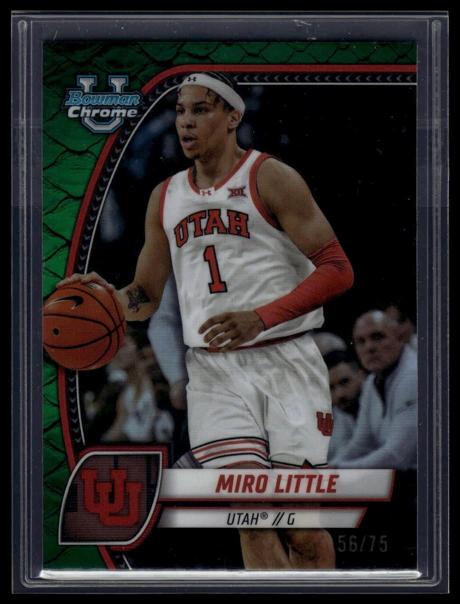 2024-25 Bowman University Chrome #79 Miro Little Green Reptilian Refractor #/75