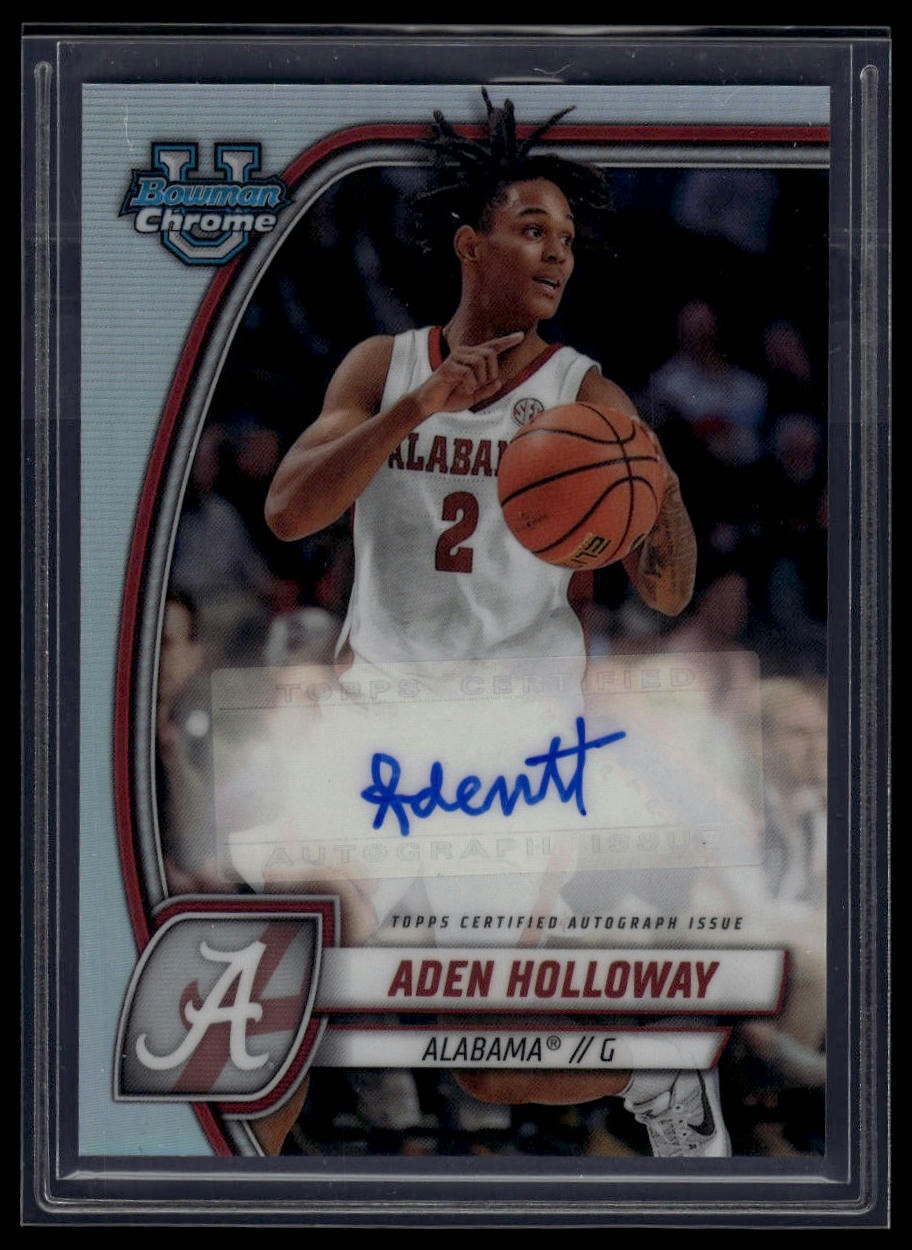 2024-25 Bowman University Chrome #57 Aden Holloway Autographs Refractor