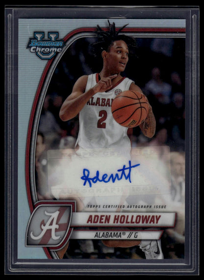2024-25 Bowman University Chrome #57 Aden Holloway Autographs Refractor