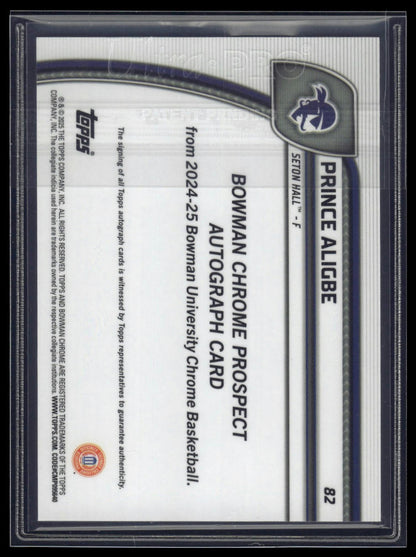 2024-25 Bowman University Chrome #82 Prince Aligbe Prospects Autographs