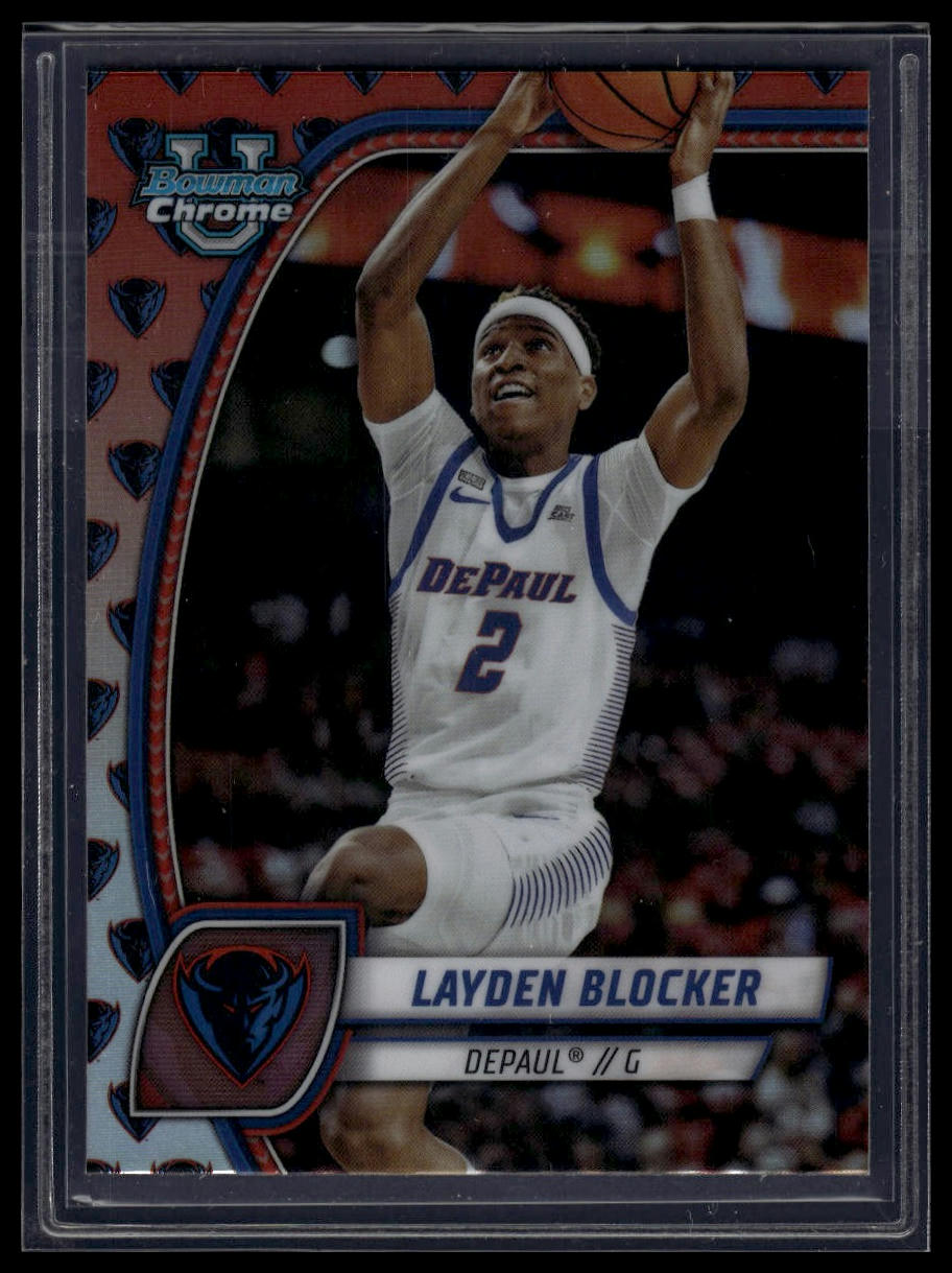 2024-25 Bowman University Chrome #95 Layden Blocker Team Logo Variations