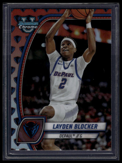 2024-25 Bowman University Chrome #95 Layden Blocker Team Logo Variations