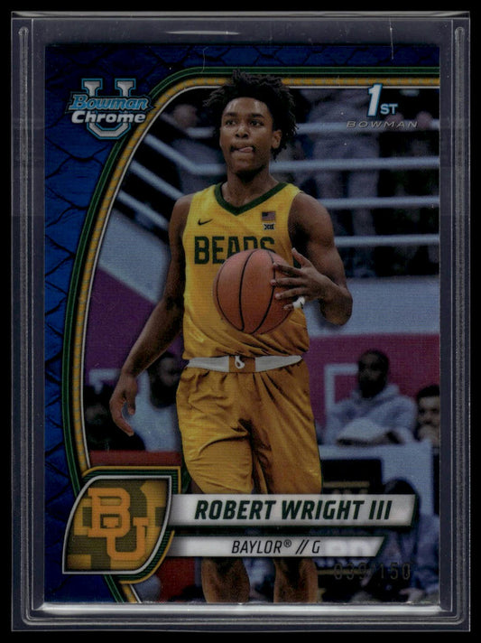 2024-25 Bowman University Chrome #15 Robert Wright III Blue Reptilian /150