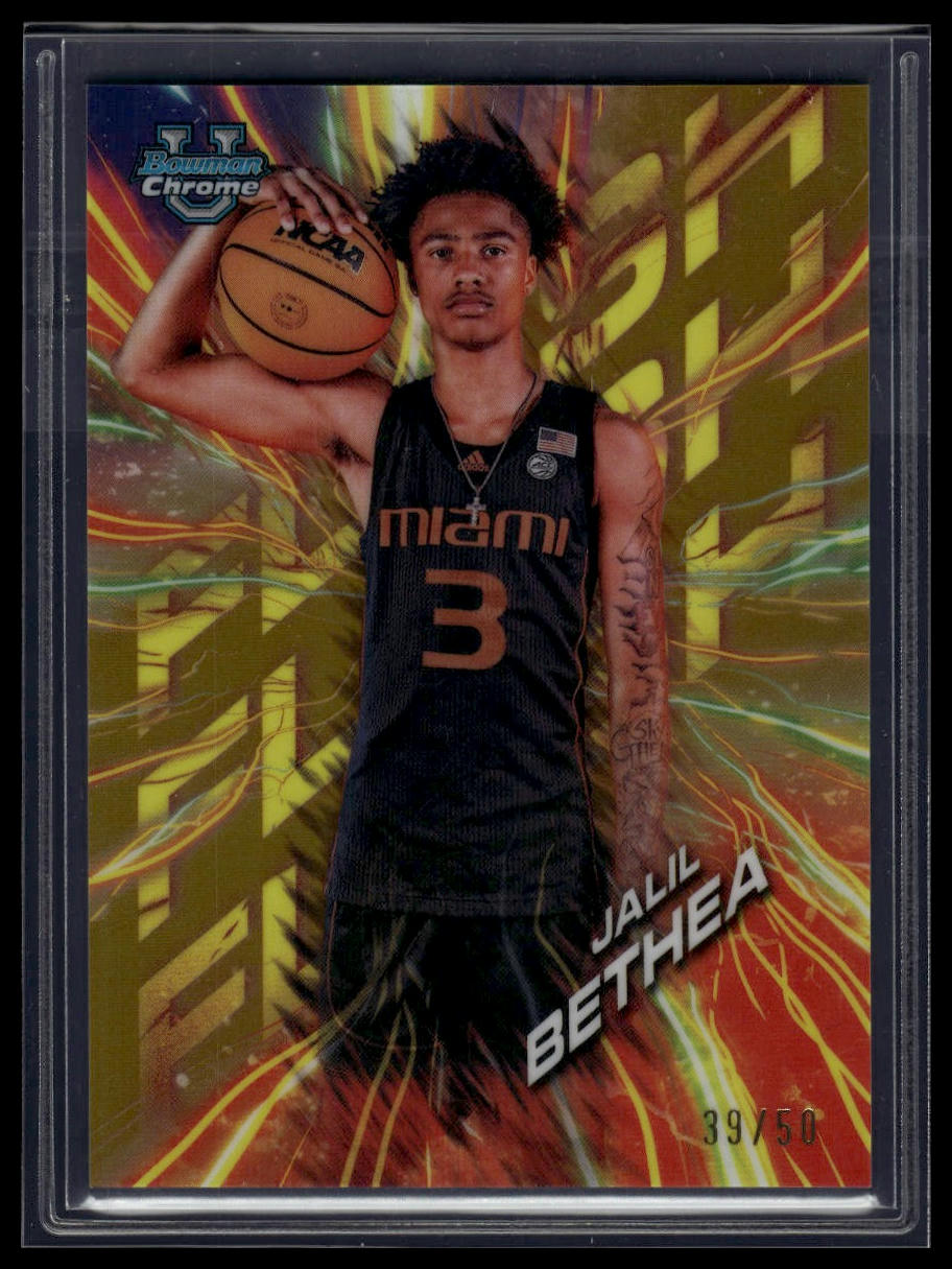 2024-25 Bowman University Chrome #FL-8 Jalil Bethea Flash Gold Refractor #/50