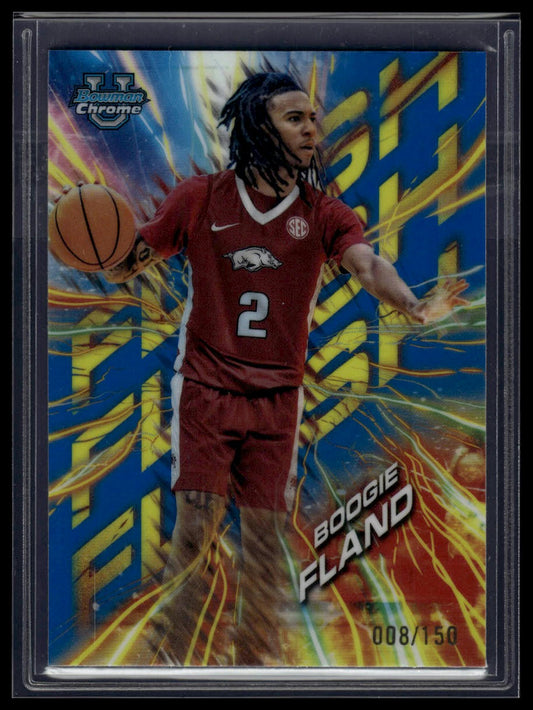 2024-25 Bowman University Chrome #FL-5 Boogie Fland Flash Blue /150