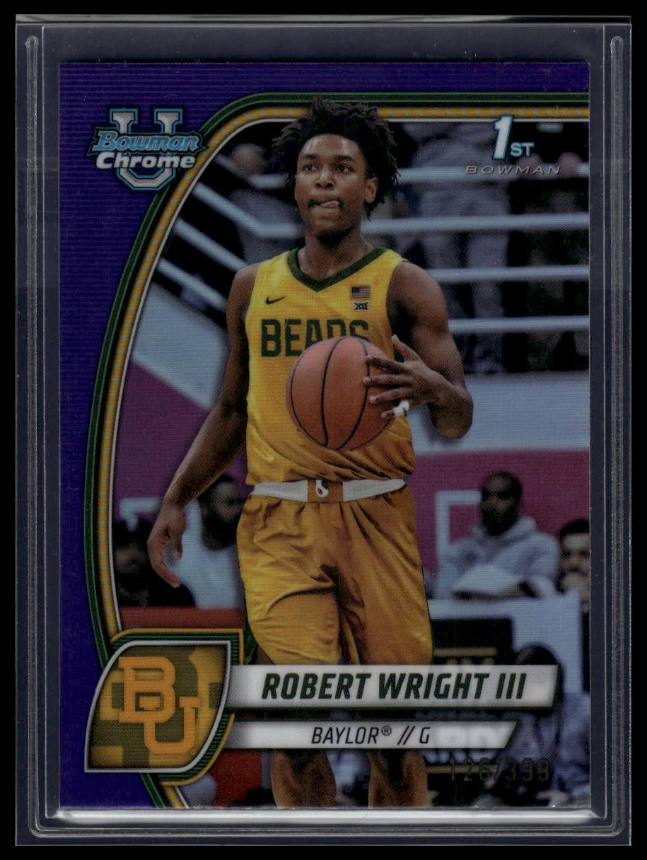 2024-25 Bowman University Chrome #15 Robert Wright III Purple /399