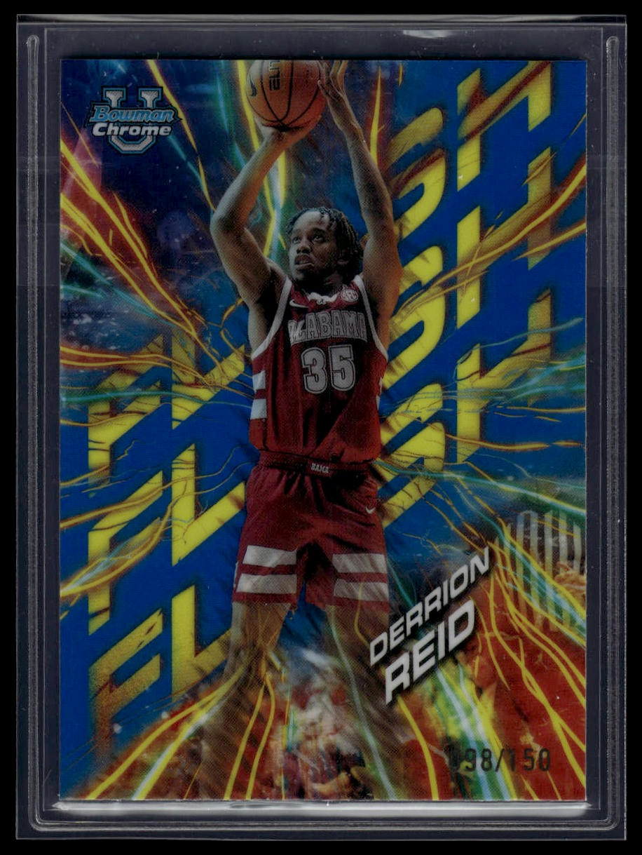 2024-25 Bowman University Chrome #FL-4 Derrion Reid Flash Blue Refractor #/150