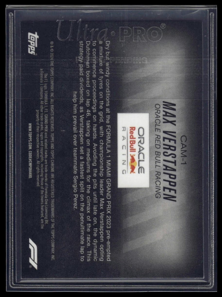 2024 Topps Chrome Formula 1 #CAM-1 Max Verstappen Camber