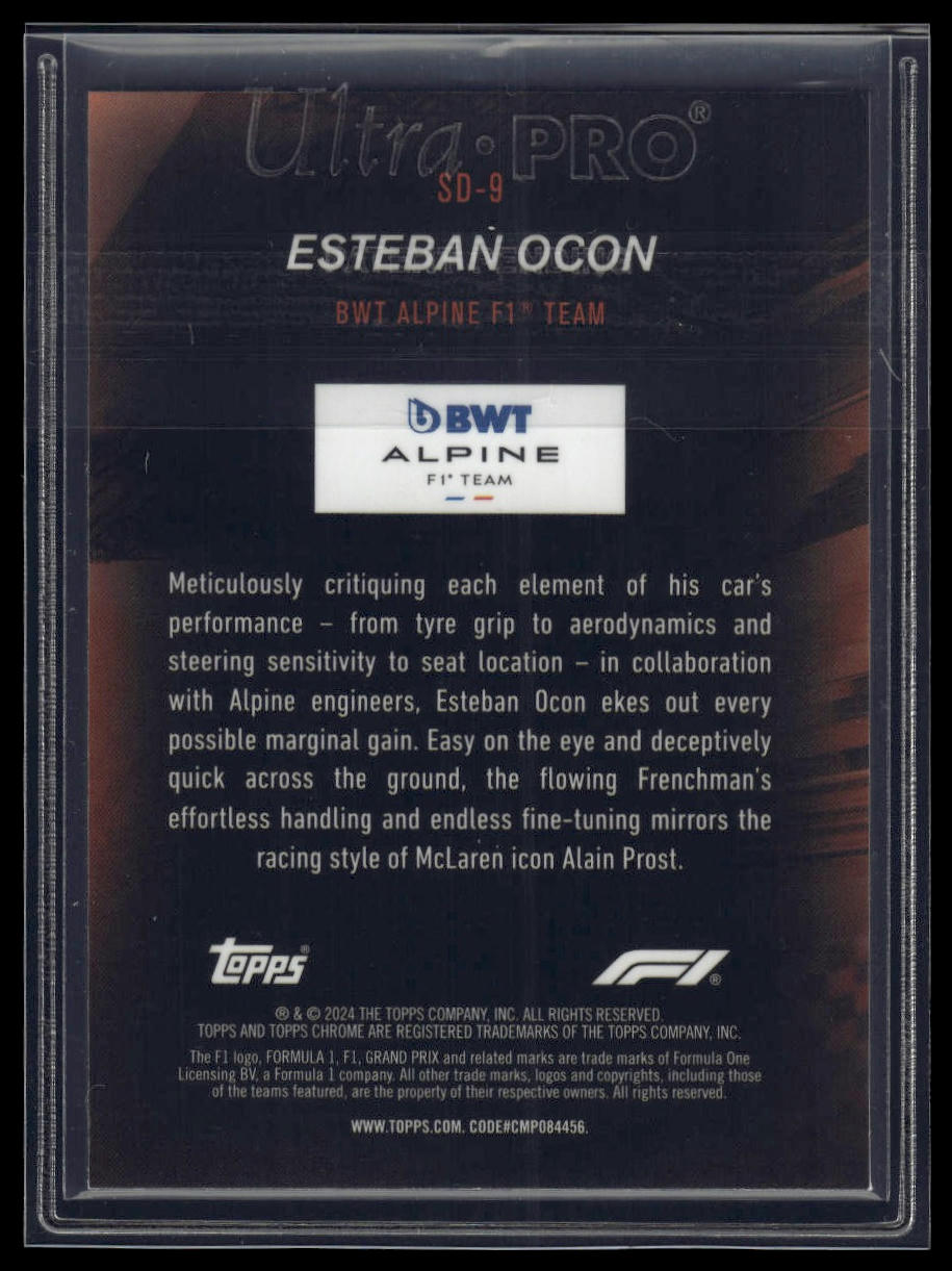 2024 Topps Chrome Formula 1 #SD-9 Esteban Ocon Speed Demons