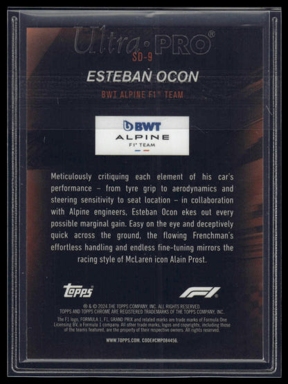 2024 Topps Chrome Formula 1 #SD-9 Esteban Ocon Speed Demons