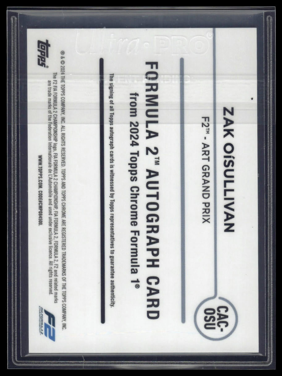 2024 Topps Chrome Formula 1 #CAC-OSU Zak O'Sullivan Chrome Autographs Green /99