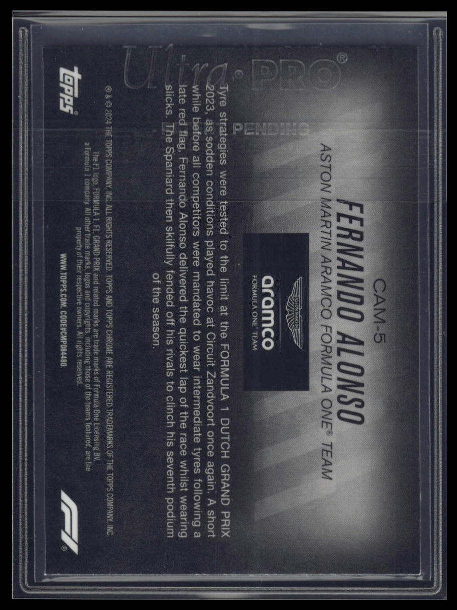 2024 Topps Chrome Formula 1 #CAM-5 Fernando Alonso Camber