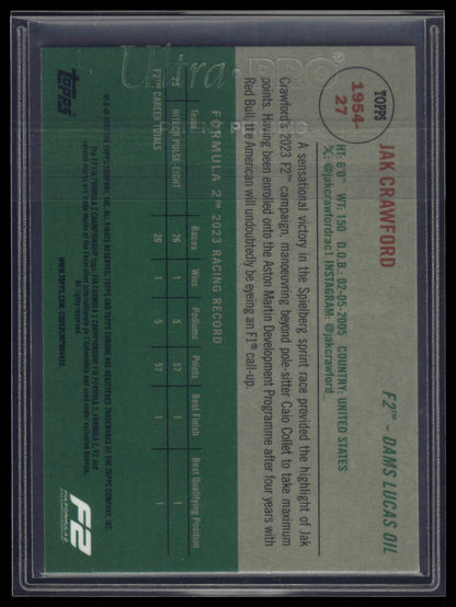 2024 Topps Chrome Formula 1 #1954-27 Jak Crawford 1954 Topps