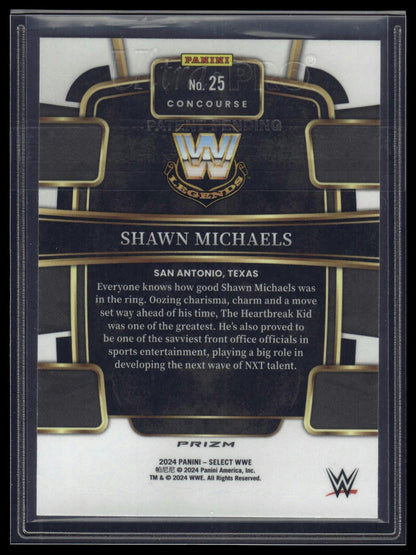 2024 Panini Select WWE #25 Shawn Michaels Orange Flash Prizms