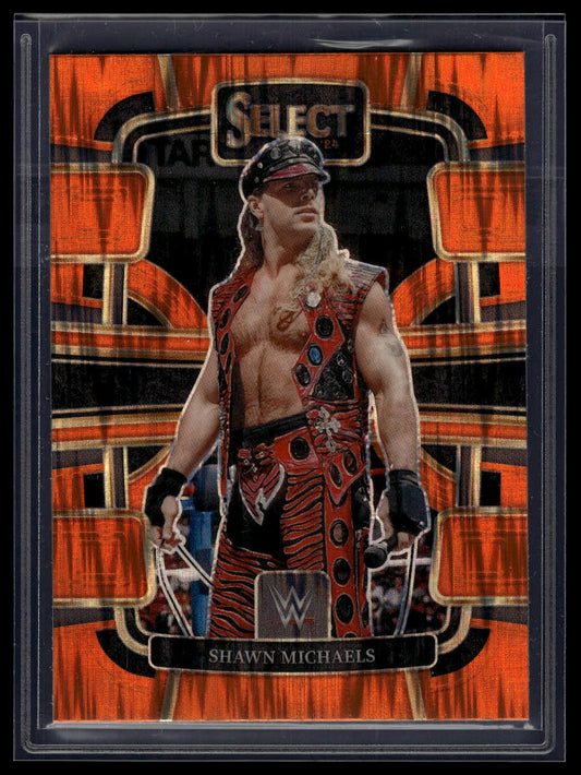 2024 Panini Select WWE #25 Shawn Michaels Orange Flash Prizms