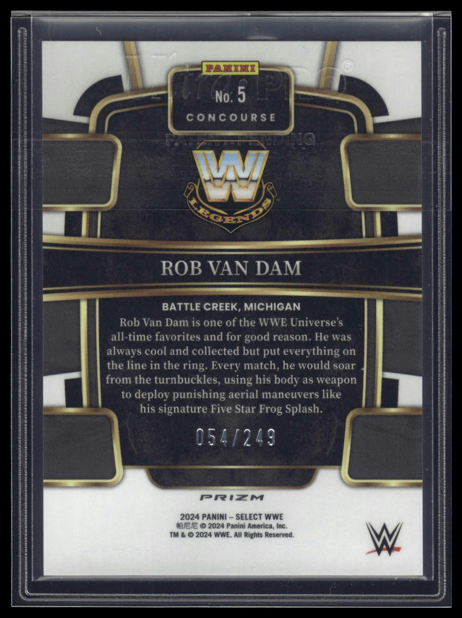 2024 Panini Select WWE #5 Rob Van Dam Light Blue Prizms #/249