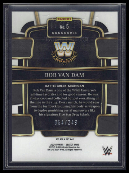 2024 Panini Select WWE #5 Rob Van Dam Light Blue Prizms #/249