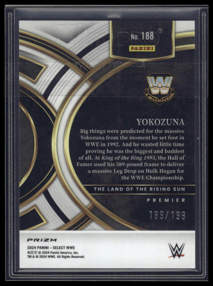 2024 Panini Select WWE #188 Yokozuna Blue Prizms #/199