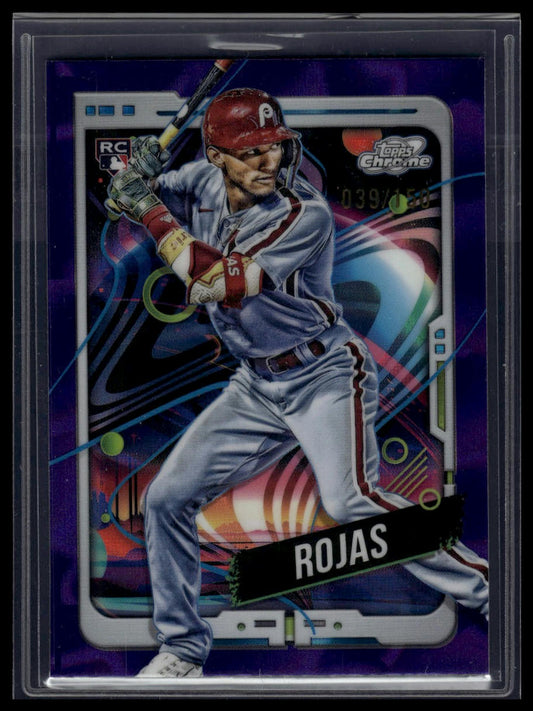 2024 Topps Chrome Cosmic #18 Johan Rojas Purple Nebula Refractors #/150