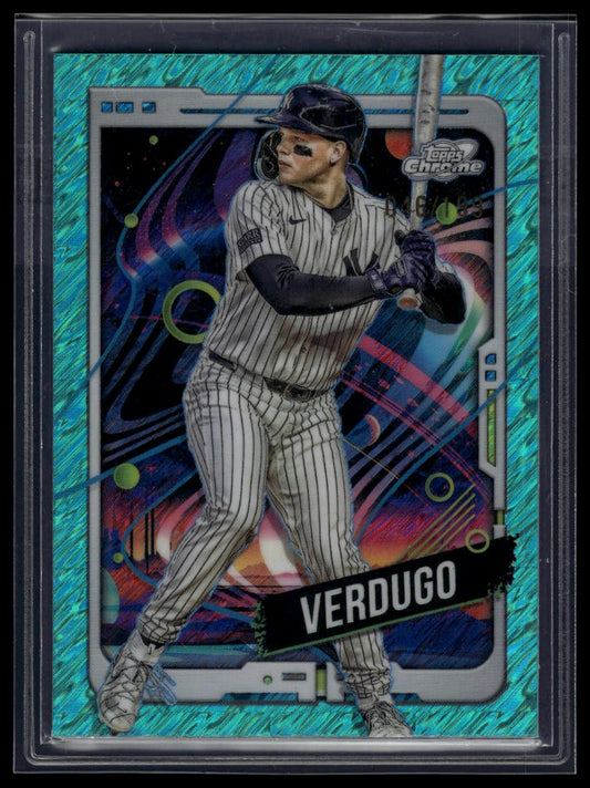 2024 Topps Chrome Cosmic #87 Alex Verdugo Aqua Equinox Refractors #/199