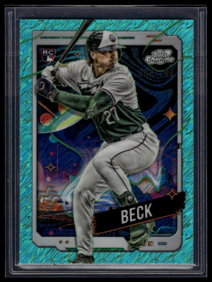 2024 Topps Chrome Cosmic #180 Jordan Beck Aqua Equinox Refractors #/199
