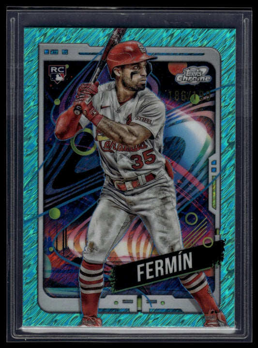 2024 Topps Chrome Cosmic #70 José Fermín Aqua Equinox Refractors #/199