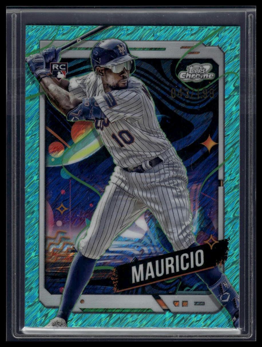 2024 Topps Chrome Cosmic #10 Ronny Mauricio Aqua Equinox Refractors #/199