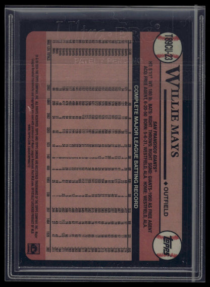 2024 Topps Update Willie Mays 1989 Topps Baseball 35th Anniversary Chrome