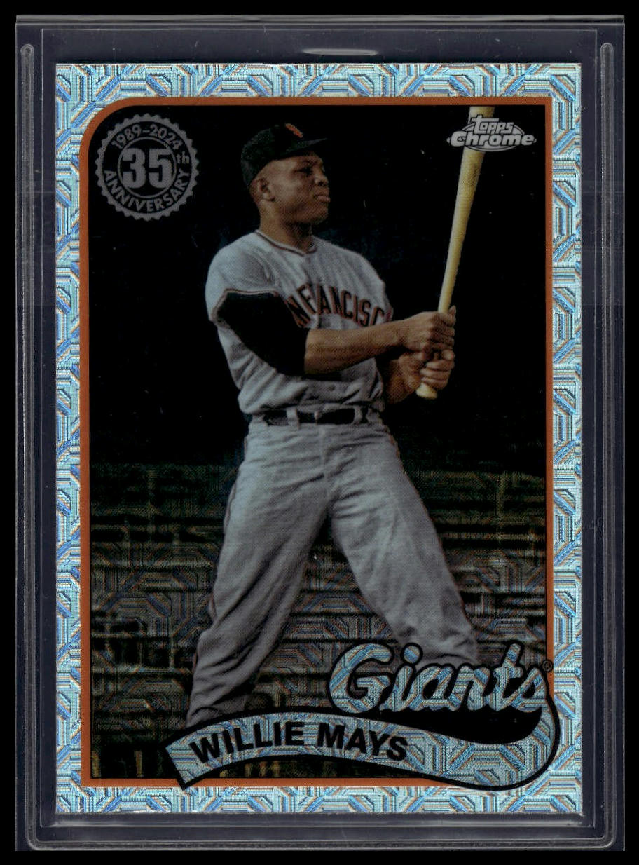 2024 Topps Update Willie Mays 1989 Topps Baseball 35th Anniversary Chrome