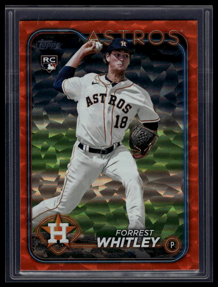 2024 Topps Update #US61 Forrest Whitley Orange Crackle Foilboard #/299