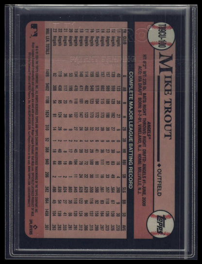 2024 Topps Update Mike Trout 1989 Topps Baseball 35th Anniversary Chrome