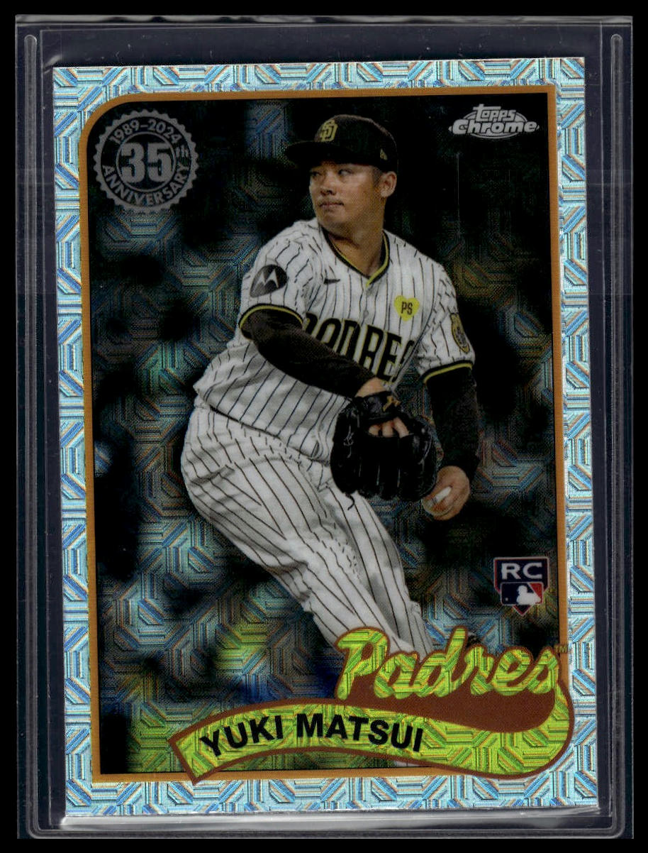 2024 Topps Update Yuki Matsui 1989 Topps Baseball 35th Anniversary Chrome