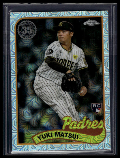 2024 Topps Update Yuki Matsui 1989 Topps Baseball 35th Anniversary Chrome
