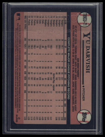 2024 Topps Update Yu Darvish 1989 Topps 35th Anniversary Chrome