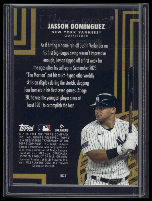 2024 Topps Update #BG-7 Jasson Domínguez Topps Black Gold
