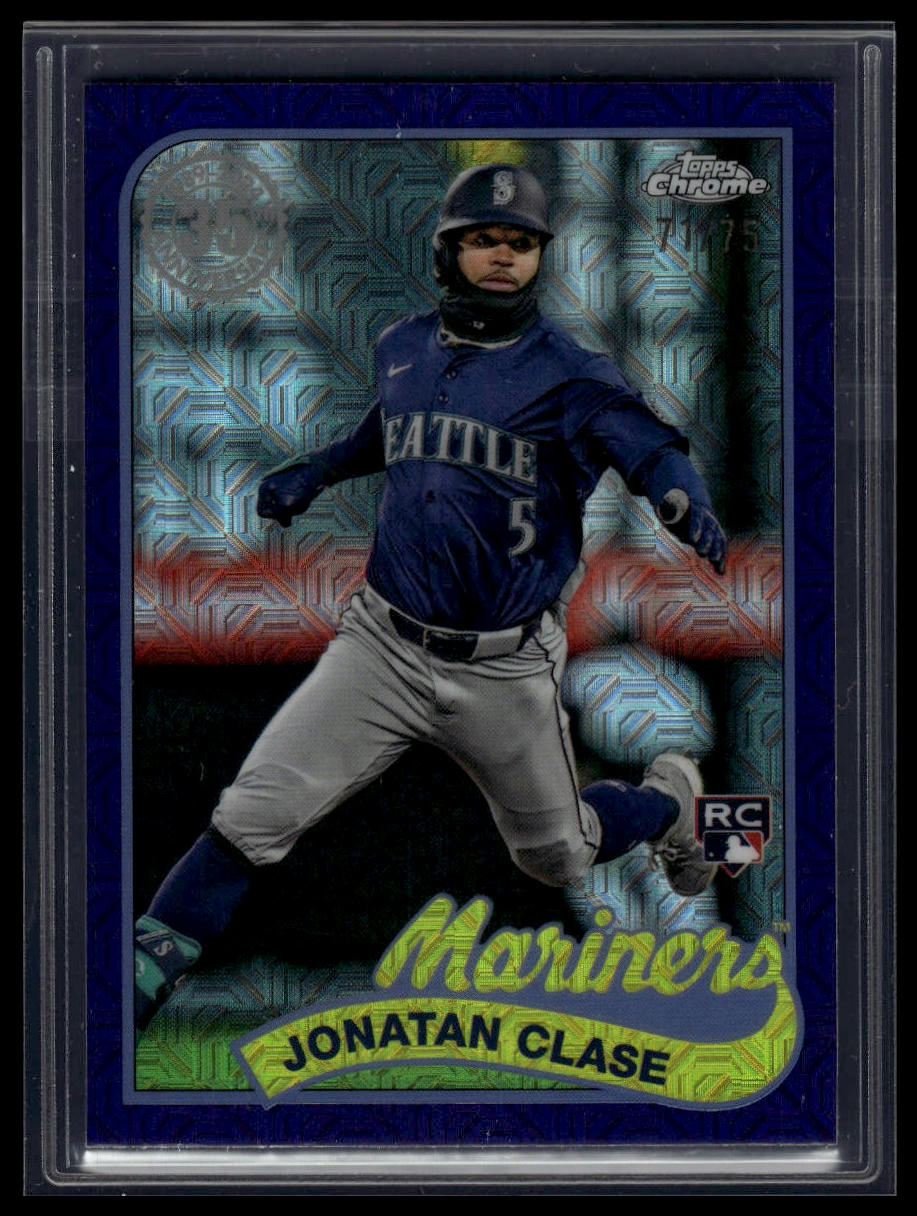 2024 Topps Update Jonatan Clase 1989 Topps 35th Anniversary Chrome Purple #/75