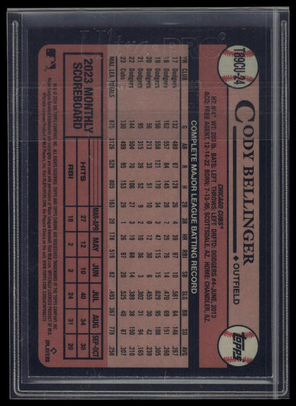 2024 Topps Update Cody Bellinger 1989 Topps Baseball 35th Anniversary Chrome
