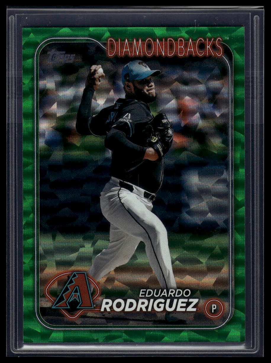 2024 Topps Update #US188 Eduardo Rodriguez Green Crackle Foilboard #/499