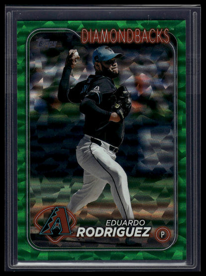 2024 Topps Update #US188 Eduardo Rodriguez Green Crackle Foilboard #/499