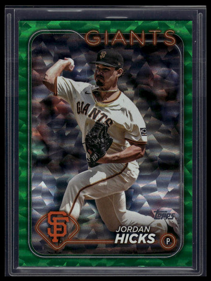 2024 Topps Update #US287 Jordan Hicks Green Crackle Foilboard #/499