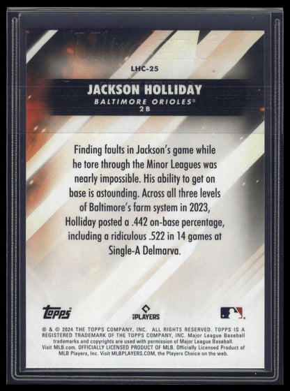 2024 Topps Update #LHC-25 Jackson Holliday Let Him Cook