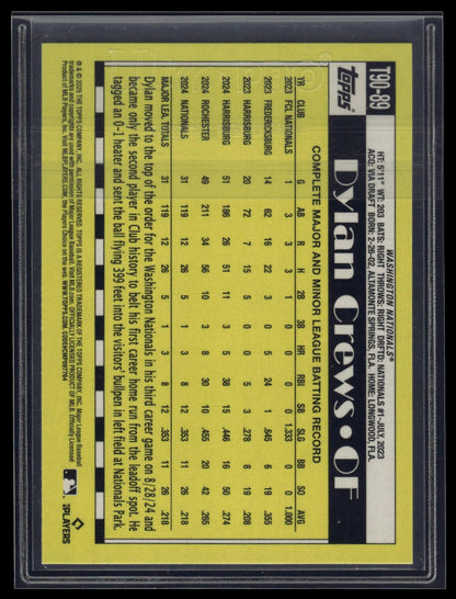 2025 Topps #T90-89 Dylan Crews 1990 Topps Baseball 35th Anniversary (Series One)